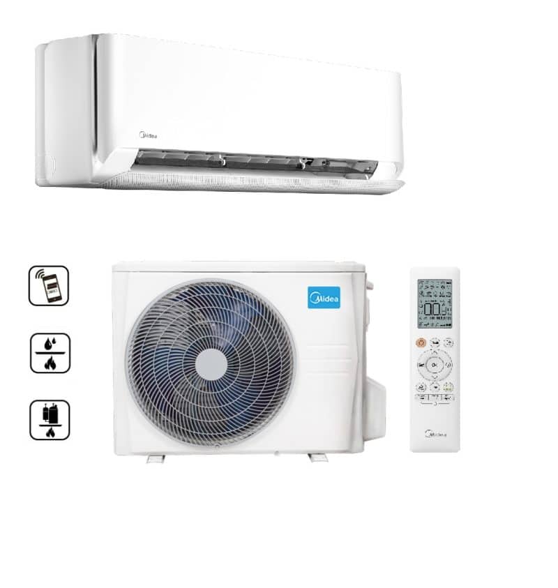 Midea Breezeless E MCB-09-SP oldalfali split klíma csomag 2,6 kW