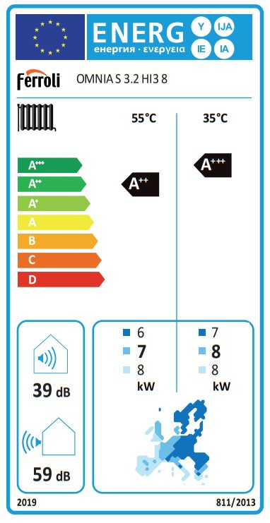 Ferroli Omnia S 3.2 HI3 8 kW 1 fázis levegő/víz hőszivattyú